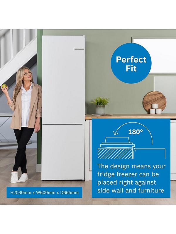 Bosch Series 4 KGN392WDFG 60cm Wide, VitaFresh, No Frost Fridge Freezer - White - Image 6